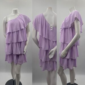 3For$20 HYFVE Purple Layer One Shoulde Dress size M NWT